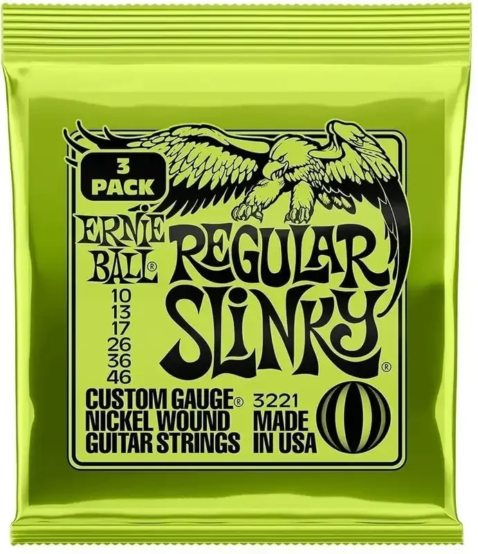 Ernie Ball 3221 Regular Slinky 3-Pack Cordes pour guitares électriques