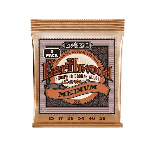 Ernie Ball 3544 Earthwood PB Medium 13-56 Pack de 3
