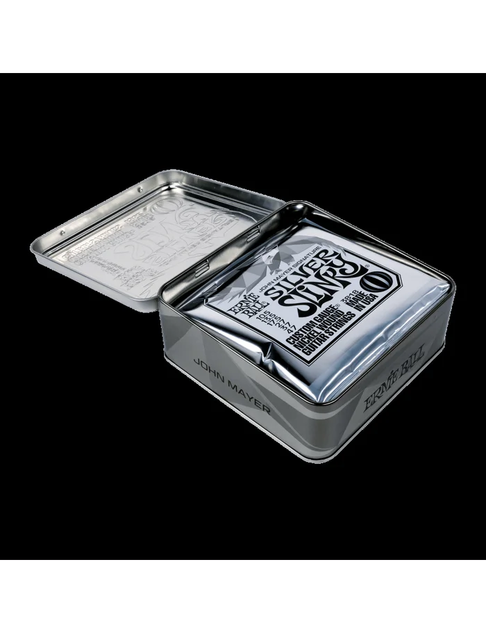 Ernie Ball 3818 John Mayer Silver Slinky Nickel tripack metal box 10.5/47 – Image 2