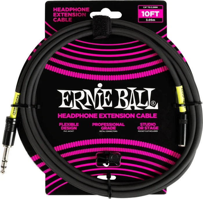 Ernie Ball Effects Effects Rallonge Stéréo Jack Vers MINI-jack 3M Noire