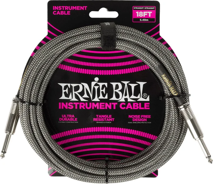 Ernie Ball Gaine Tissée 5,5M Silver Fox