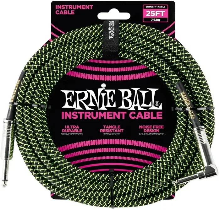 Ernie Ball P06066 7,5 m Droit – Angle Câble d‘instrument
