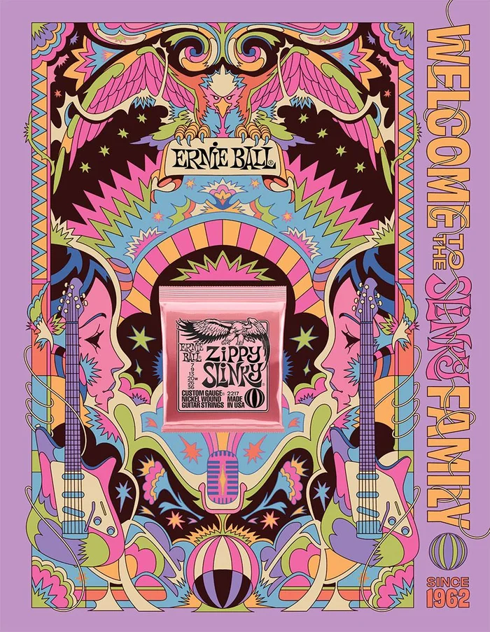 Ernie Ball Poster Ernie Ball Slinky 2022 Format A0 Zippy