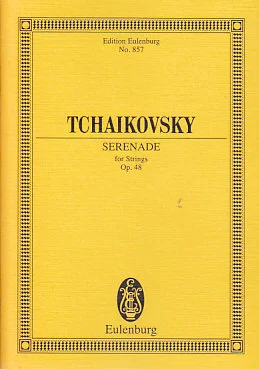 Eulenburg Tchaikovsky P. I. – Sérénade Pour Cordes En Do Maj. Op. 48 – Conducteur De Poche