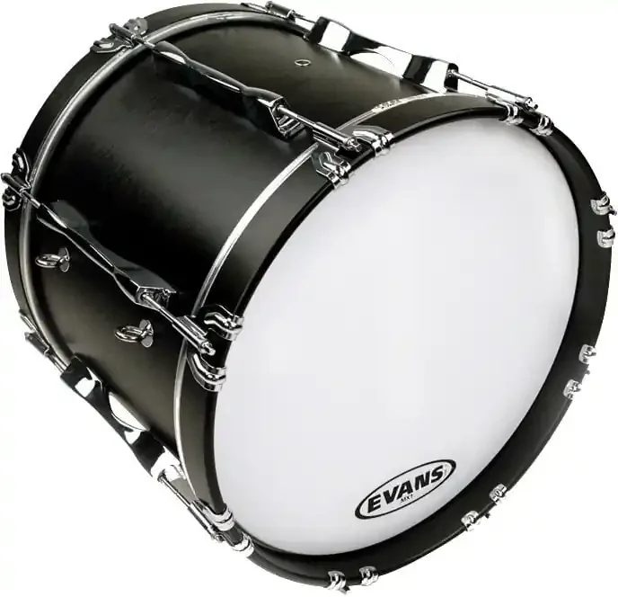 Evans BD30MS1W MX1 Marching Bass White 30″ Peaux pour percussions de défilé