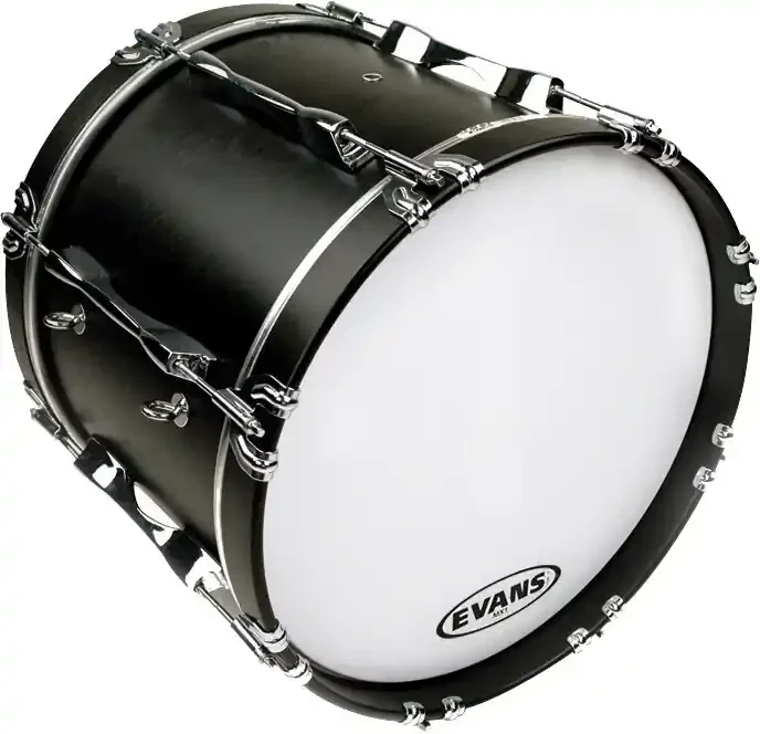 Evans BD32MS1W MX1 Marching Bass White 32″ Peaux pour percussions de défilé