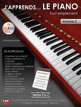 F2M Editions Astie C. – J’apprends Le Piano Tout Simplement + CD – Niveau 3 et 4 – Piano