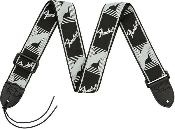 Fender 2‘‘ Monogrammed Sangle pour guitare Black/Light Grey/Dark Grey