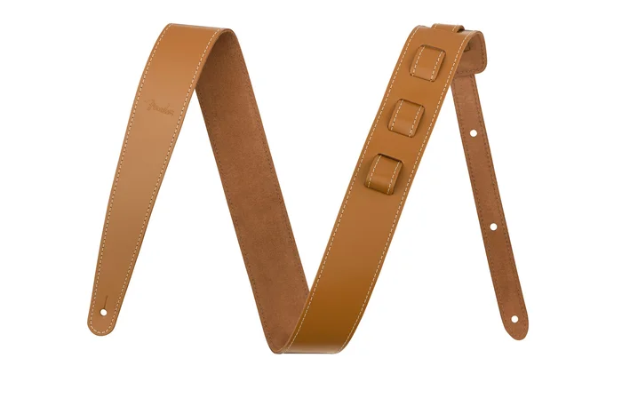 FENDER 2″ Essentials Leather Strap Tan