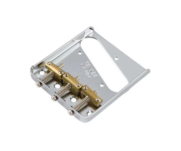 FENDER 3-saddle American Vintage Tele Bridge Assembly With Brass Saddles (chrome)