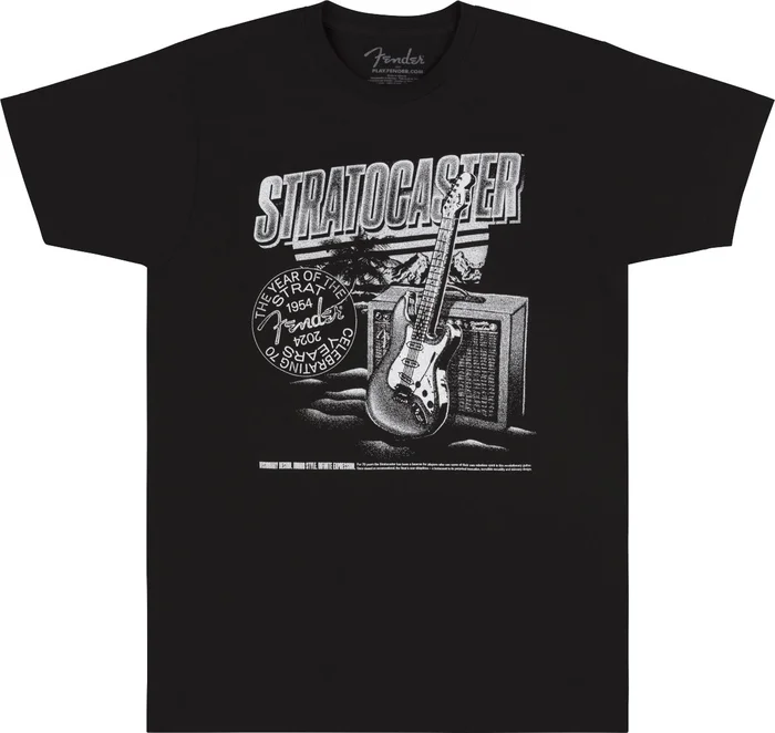 FENDER Fender Stratocaster 70Th Anni Tee Black L