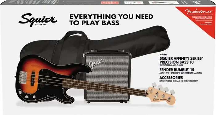 Fender Squier Affinity Series Precision Bass PJ Pack LRL 3-Color Sunburst Basse électrique