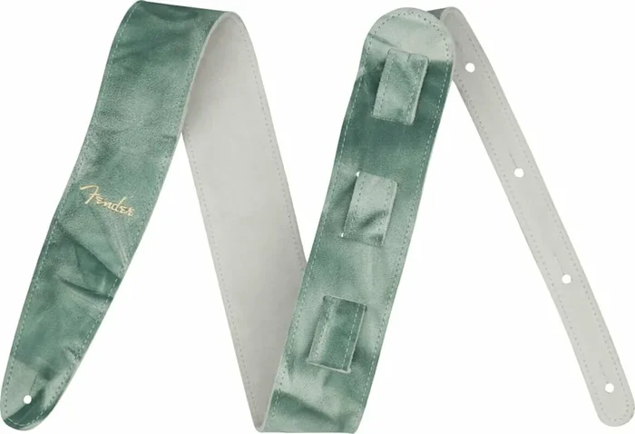 Fender Tie Dye Leather Strap Courroie de guitare Green