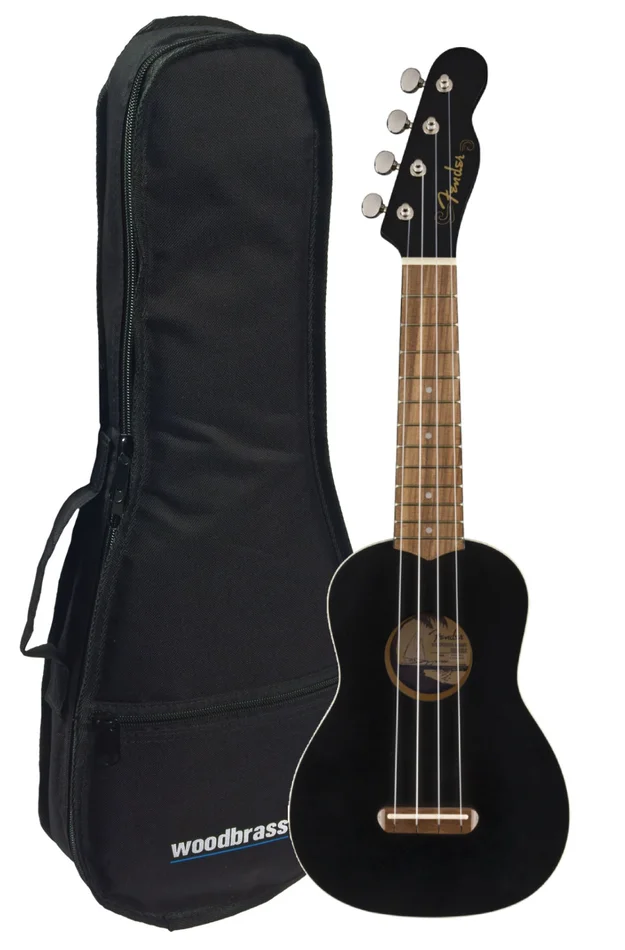FENDER Venice Uke Soprano Wn Black + Housse