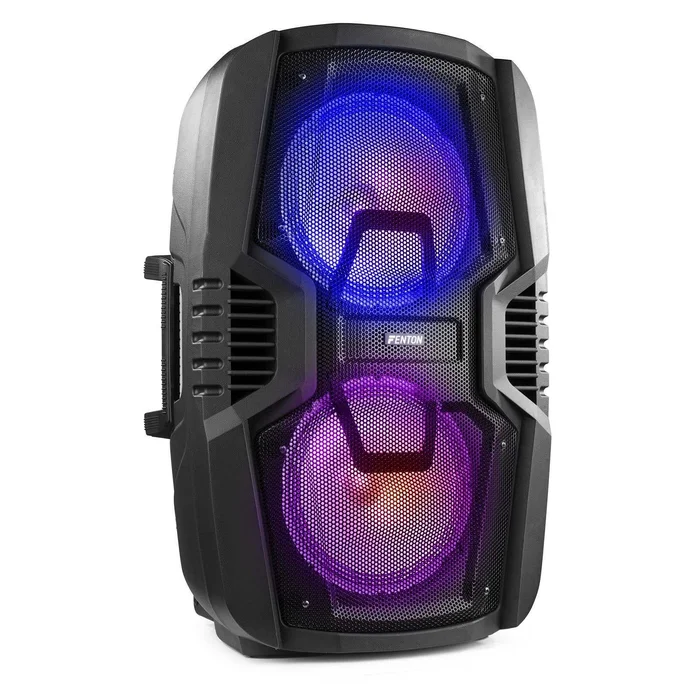 Fenton FT210LED Enceinte Sono Portable Bluetooth avec Batterie 2x 10″