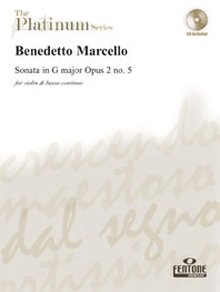 Fentone Music MARCELLO B. – SONATE OP 2 N°5 EN SOL MAJEUR + CD – VIOLON, BC