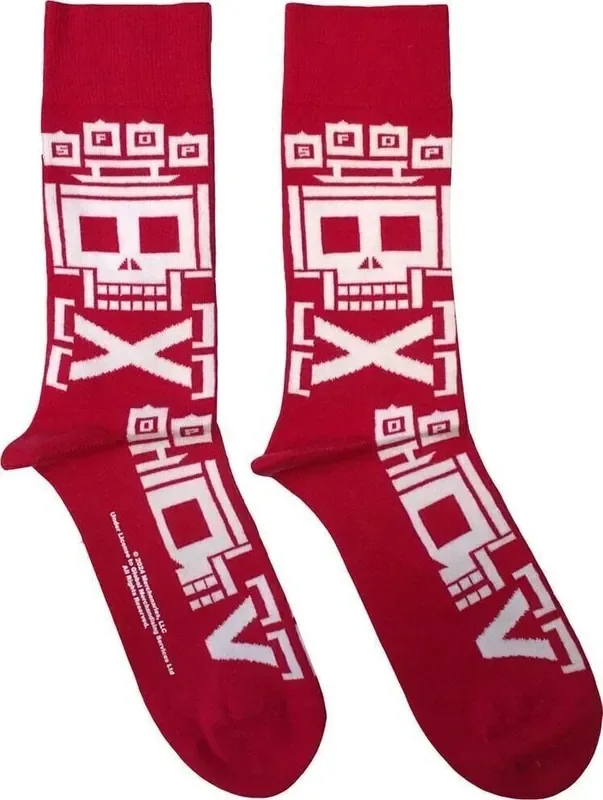 Five Finger Death Punch Chaussettes Pixeled Skull Repeat Red 40-45