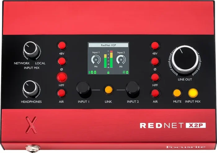 Focusrite RedNet X2P Interface audio Ethernet
