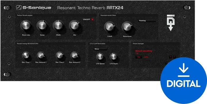 G-Sonique RRTX24 Resonant Techno Reverb (Produit numérique)