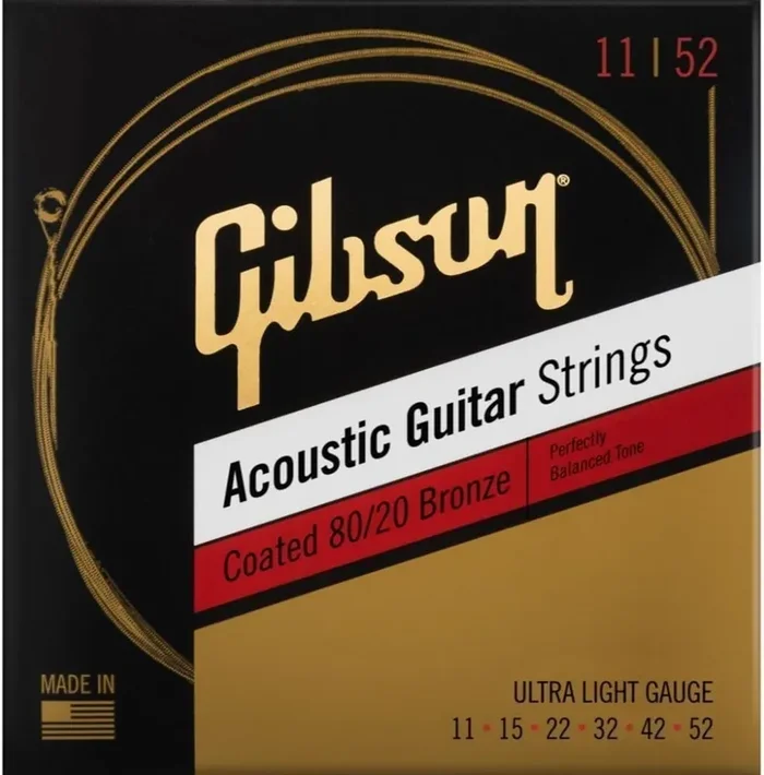 Gibson Coated 80/20 Bronze 11-52 Cordes de guitares acoustiques