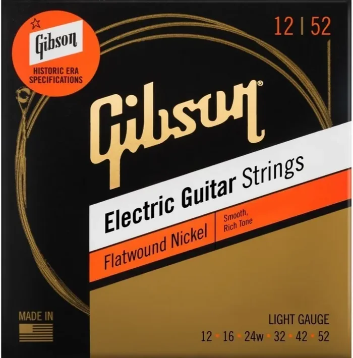 Gibson Flatwound 12-52 Cordes pour guitares électriques