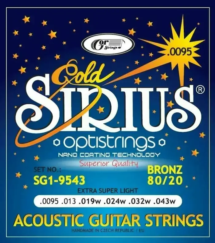 Gorstrings SIRIUS Gold SG1-9543 Cordes de guitares acoustiques