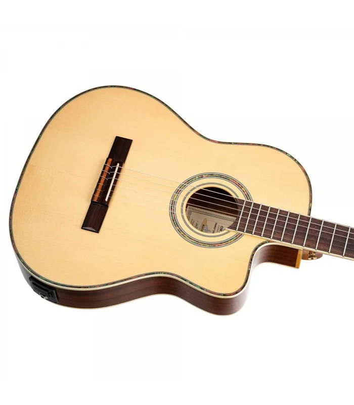 GUITARE CLASSIQUE ELECTRO ORTEGA RCE145 EPICEA NATUREL – Image 4