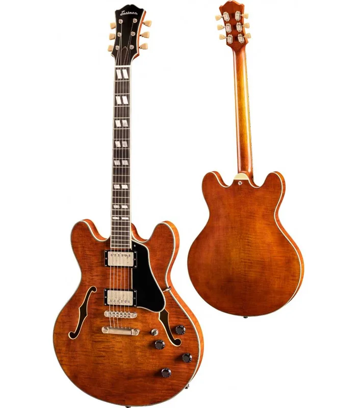 Guitare Electrique Eastman T59/TV-AMB Thinline Antique Amber