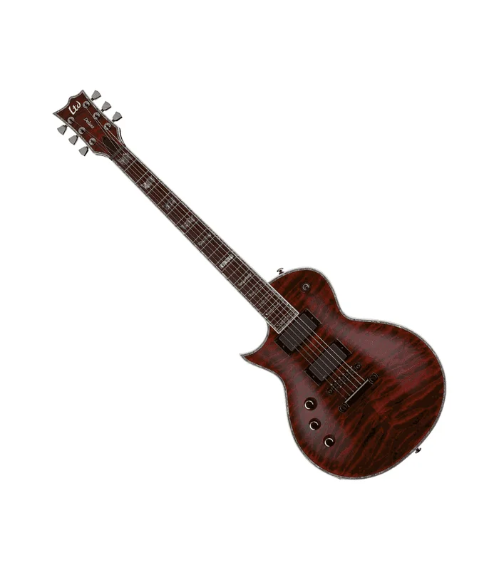 Guitare Electrique Gaucher LTD EC1000LH-STBC – Modele 1000 Deluxe – See Thru Black Cherry – Image 2