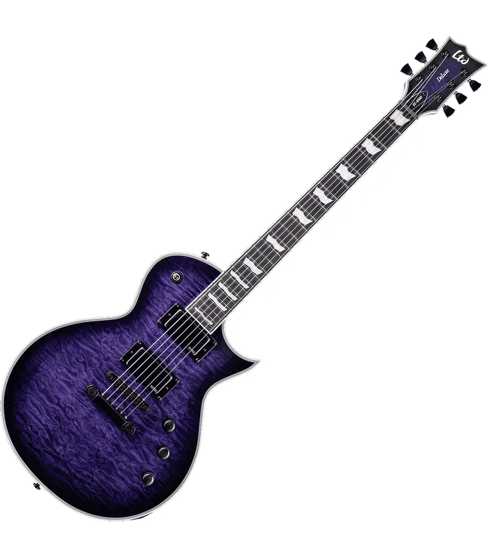 Guitare Electrique LTD EC1000QM-STPSB – Modele 1000 Deluxe – See thru purple sunburst – Image 2