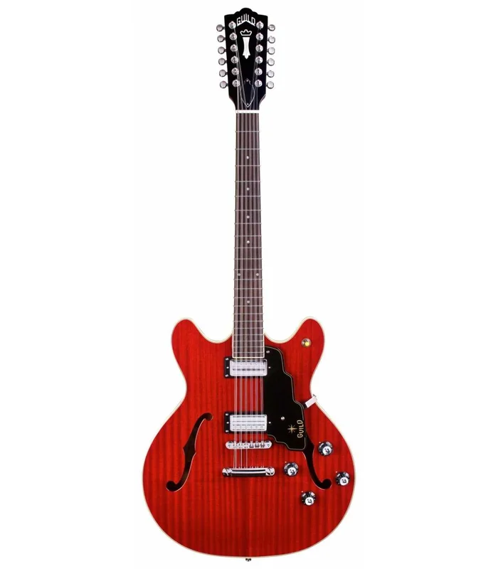 Guitare Electrique Semi-Hollow 12 Cordes Guild STARFIRE IV ST12 CHERRY RED