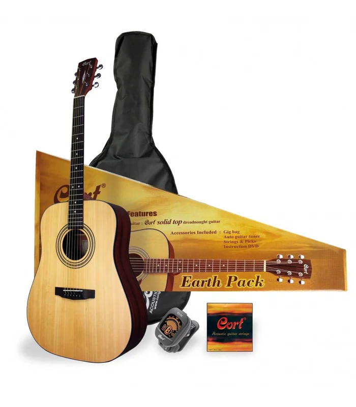 Guitare Folk CORT PACK EARTH OPEN PORE