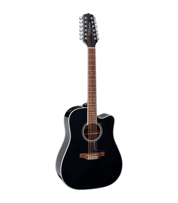 Guitare Folk Electro 12 Cordes Takamine GD38CE-BLK – Série 30 – Noir brillant