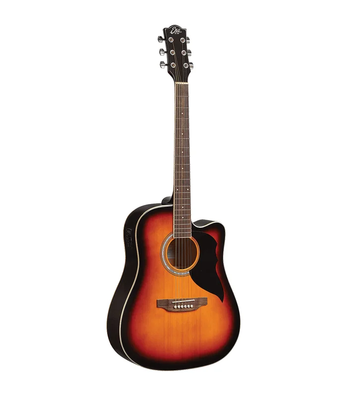 Guitare Folk Electro EKO RANGER6CW-EQ-BWN Ranger 6 – Dreadnought cutaway Brown Sunburst