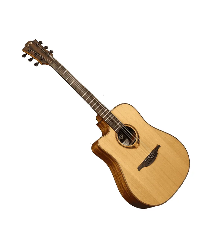 Guitare Folk Electro Gaucher LAG TL118DCE Dreadnought Cutaway Naturel – Image 3