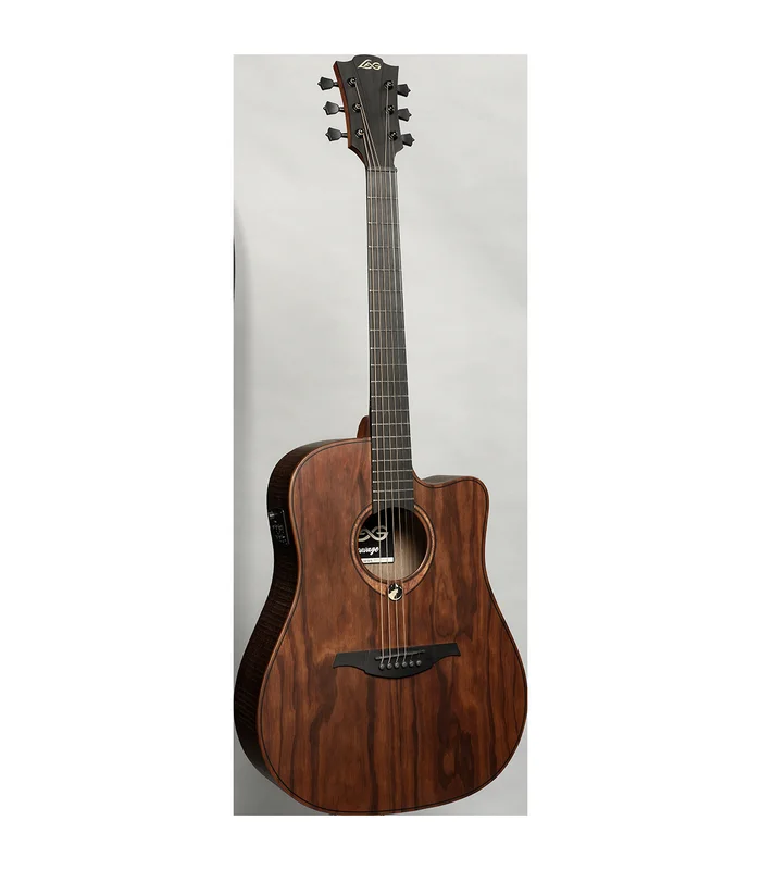 Guitare Folk Electro LAG SAUVAGE-DCE Sauvage Dreadnought Pan Coupé