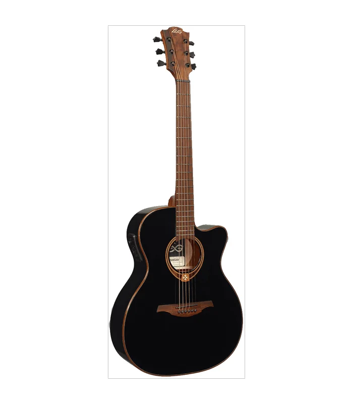 Guitare Folk Electro LAG T118ACE-BLK Auditorium Cutaway – Image 2