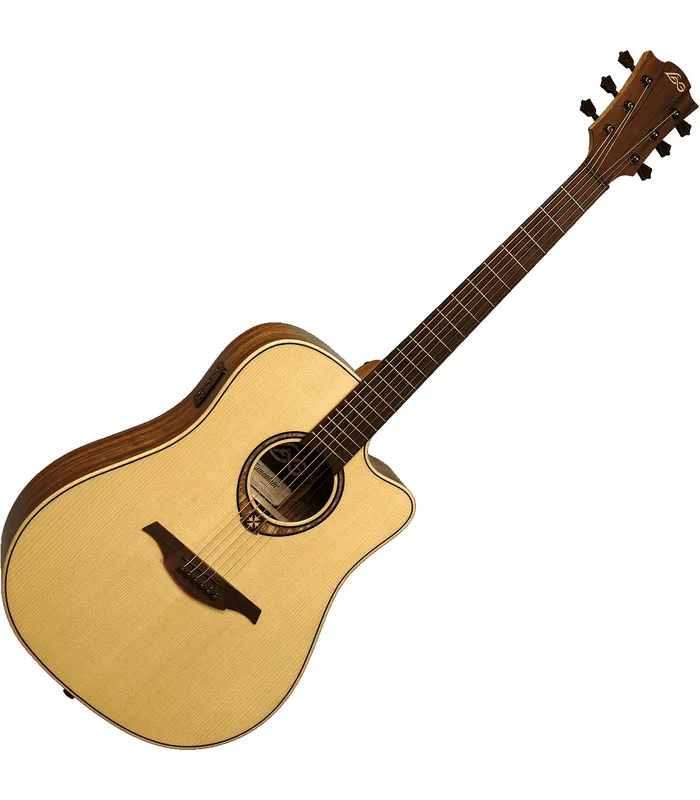 Guitare Folk Electro LAG T318DCE Dreadnought Cutaway NATUREL – Image 3