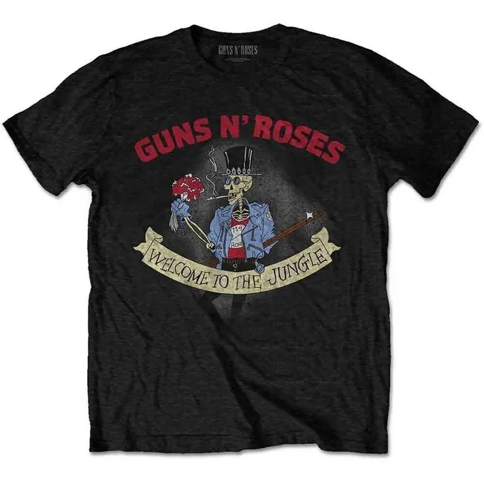 Guns N‘ Roses T-shirt Skeleton Vintage Unisex Black XL