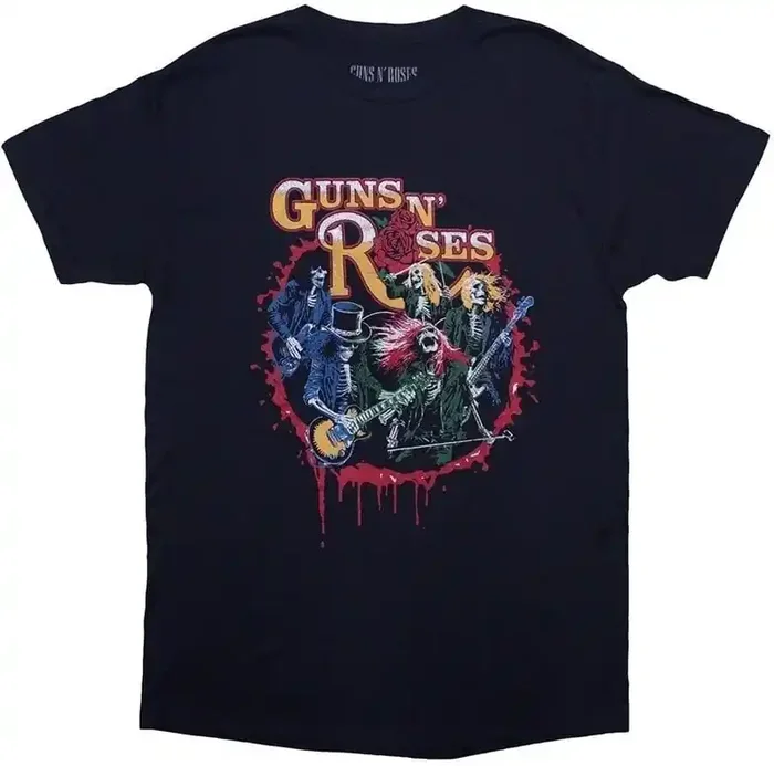 Guns N‘ Roses T-shirt Was Here Unisex Navy Blue L