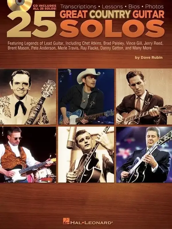 Hal Leonard 25 Great Country Guitar Solos Notes