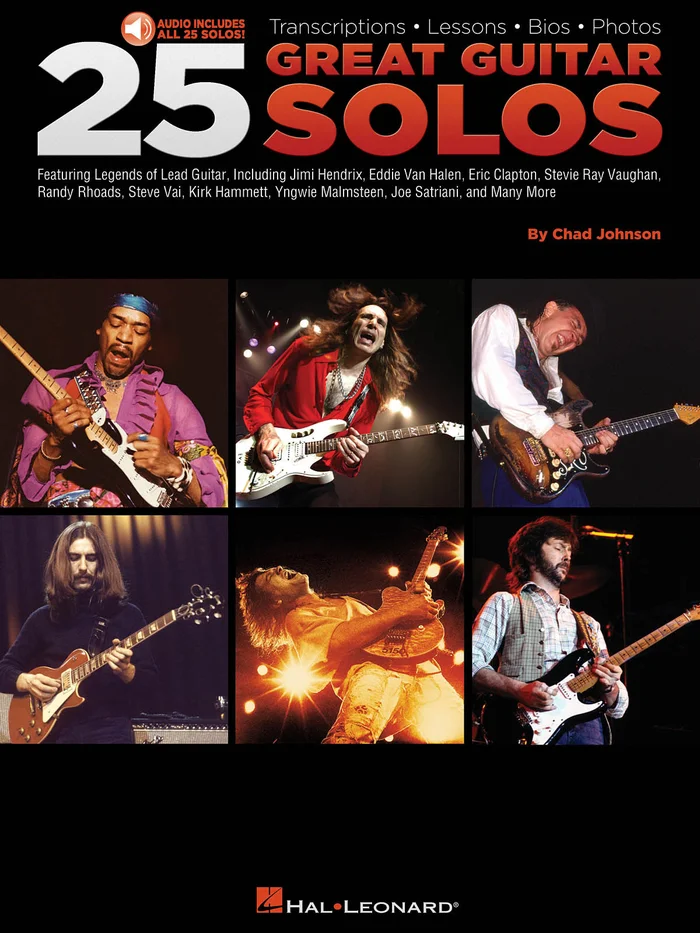 Hal Leonard 25 Great Guitar Solos + MP3 – Guitare Tab