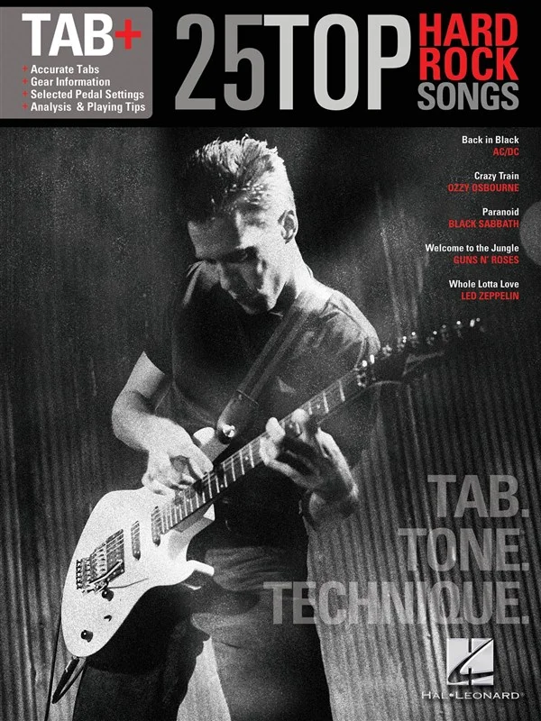 Hal Leonard 25 Top Hard Rock Songs Tab Tone Technique Guitar Recorded Version – Lyrics And Chords