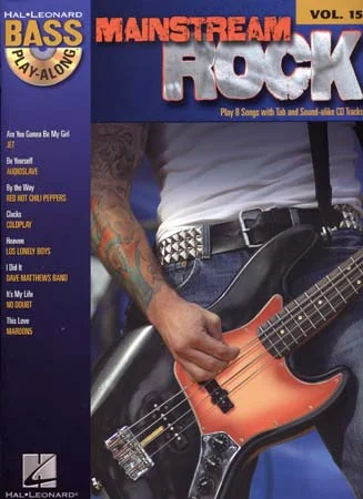 Hal Leonard Bass Play Along Vol.15 – Mainstream Rock + CD – Guitar Tab
