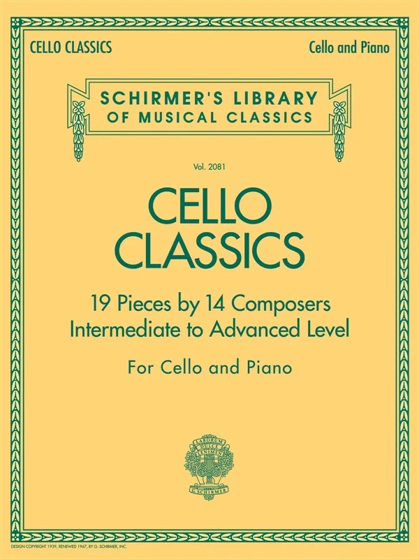 Hal Leonard CELLO CLASSICS INTERMEDIATE TO ADVANCED LEVEL – CELLO
