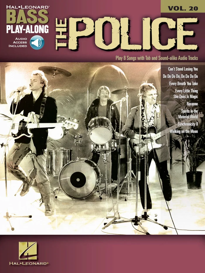 Hal Leonard Police – Bass Play Along Vol.20 + Audio En Ligne – Bass Tab