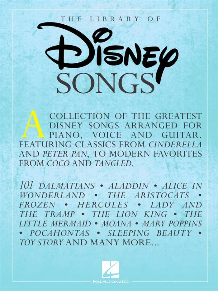 Hal Leonard The Library Of Disney Songs – PVG