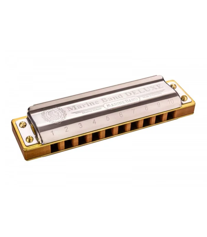 Harmonica Hohner Marine Band Deluxe en A Bois de poirier