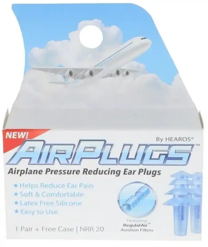 Hearos AirPlugs Airline Pressure Reducing Blue Boules Quies