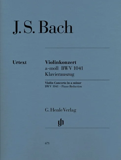 Henle Verlag Bach J.S. – Concerto For Violin And Orchestra A Minor BWV 1041
